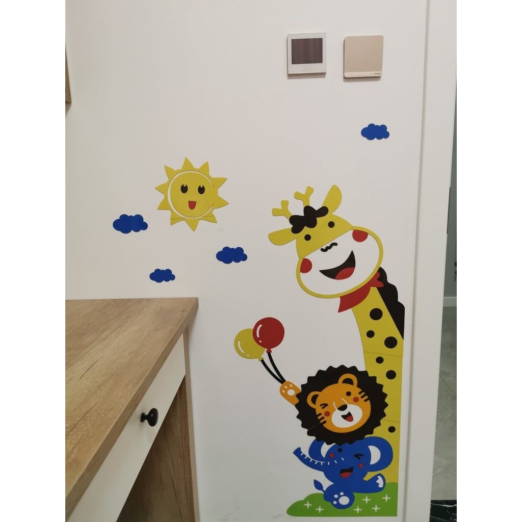  Tranh mica EPeBen dán tường nổi 3d hình hoạt hình các bạn thú nhỏ dễ thương decor trang trí lớp học, mầm non, mẫu giáo 