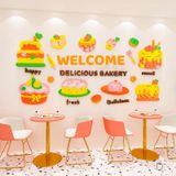  Tranh Mica 3d Dán Tường Trang Trí Tiệm Bánh Kem Happy Birthday, Quán Kem, Cửa Hàng Bánh 