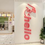  Tranh Mica 3d Dán Tường Chữ Hello Welcome Doremon Trang Trí Cửa Kính, Cửa Hàng, Quán Trà Sữa, Salon, Nail 