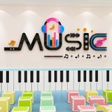  Tranh Mica 3d Dán Tường Do Re Mi Music Piano Trang Trí Phòng Học Nhạc, Phòng Cho Bé 