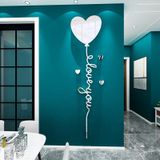  Tranh Mica 3d Dán Tường I Love You, Trái Tim, Ngôi Sao, Mặt Trăng, Mặt Trời Trang Trí Quán Trà Sữa, Cafe, Trà Chanh 