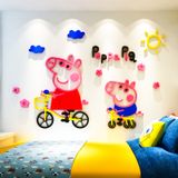  Tranh mica EPeBen dán tường nổi 3d hình hoạt hình cha con nhà heo peppa pepa pig decor trang trí mầm non 