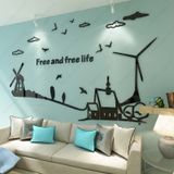  Tranh mica EPeBen dán tường nổi 3d hình phong cảnh làng quê châu âu decor trang trí phòng khách, phòng ngủ 