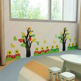 Tranh mica EPeBen dán tường nổi 3d hình vườn nhỏ cho bé decor trang trí mầm non, phòng cho bé, Chân Tường 