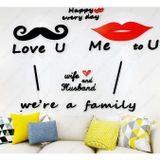  Tranh mica EPeBen dán tường nổi 3d hình chúng ta là một gia đình decor trang trí phòng khách, phòng ngủ 