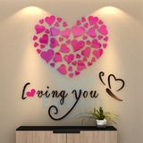  Tranh mica EPeBen dán tường nổi 3d hình i love you trái tim decor trang trí phòng khách, phòng ngủ, phòng cưới 