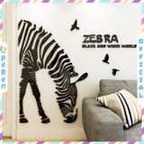  Tranh mica EPeBen dán tường nổi 3d hình chú ngựa vằn Zebra phong cách bắc âu hiện đại trang trí phòng khách, nhà cửa 