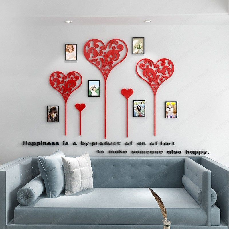  Tranh mica EPeBen dán tường nổi 3d hình khung ảnh yêu thương decor trang trí phòng làm việc, phòng họp 