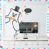  Tranh mica EPeBen dán tường nổi 3d hình gấu lớn lịch lãm Dán Cửa decor trang trí mầm non, phòng cho bé 