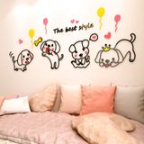  Tranh mica EPeBen dán tường nổi 3d hình đàn cún con dễ thương decor trang trí lớp học, mầm non, mẫu giáo 