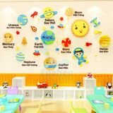  Tranh mica EPeBen dán tường nổi 3d hình vũ trụ hệ mặt trời các hành tinh Tiếng việt cho các em bé trang trí lớp học 