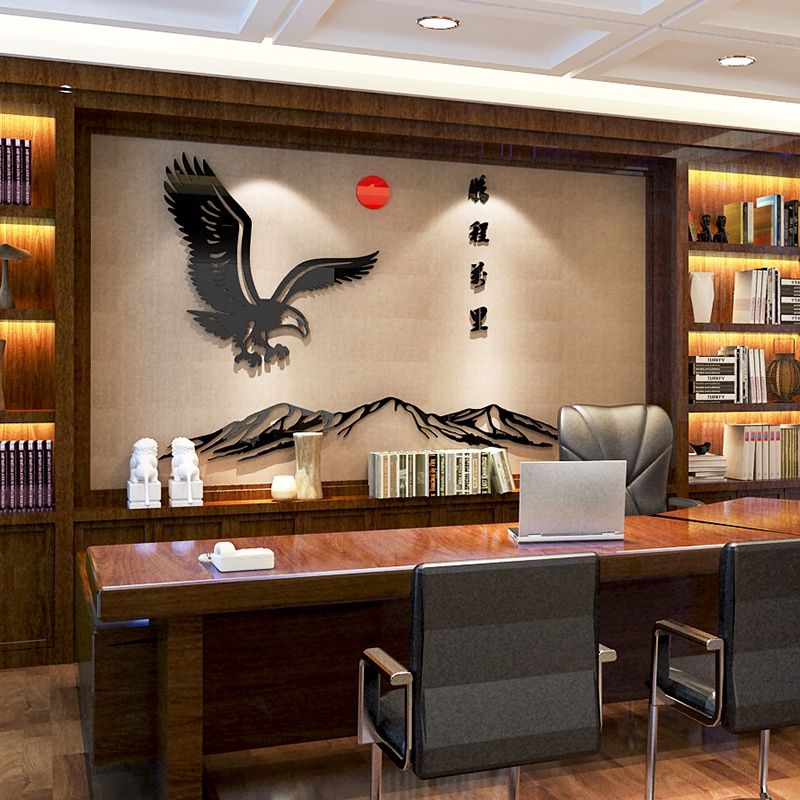  Tranh mica EPeBen dán tường nổi 3d hình đại bàng về núi decor trang trí sảnh công ty, phòng khách 