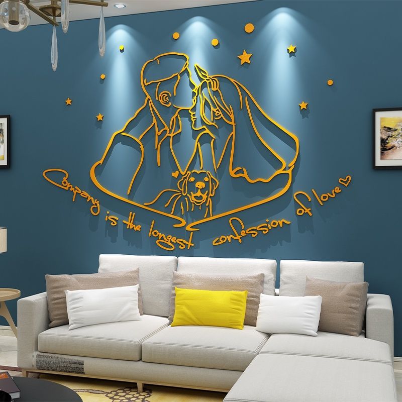  Tranh mica EPeBen dán tường nổi 3d hình Cô Dâu Chú Rể decor trang trí phòng cưới, phòng ngủ, tiệm áo cưới 