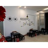  Tranh mica EPeBen dán tường nổi 3d hình chữ hình nhỏ lục giác decor trang trí quán cafe, trà chanh, trà sữa 