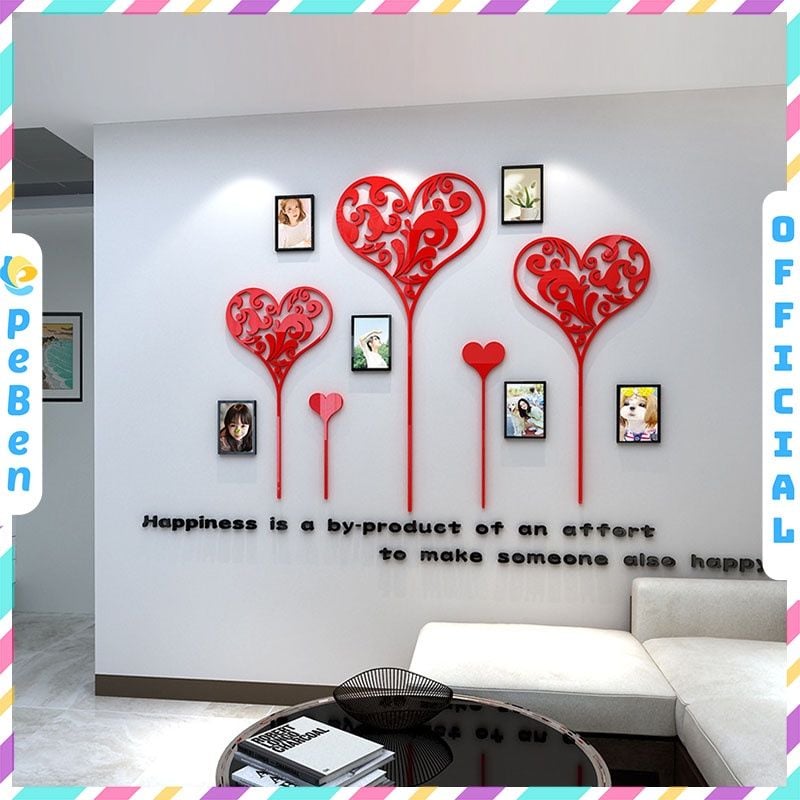  Tranh mica EPeBen dán tường nổi 3d hình khung ảnh yêu thương decor trang trí phòng làm việc, phòng họp 