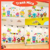 Tranh mica EPeBen dán tường nổi 3d hình welcome Bách thú decor trang trí phòng cho bé, Trường mầm non 