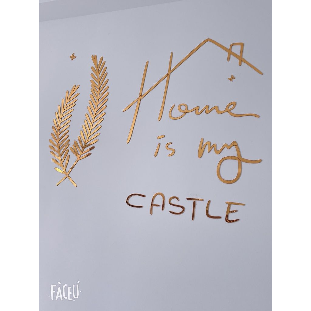  Tranh mica EPeBen dán tường nổi 3d hình Home castle decor trang trí cửa hàng quán nước quán cafe 