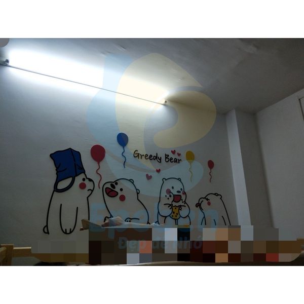  Tranh mica EPeBen dán tường nổi 3d hình gấu dễ thương decor trang trí mầm non, phòng cho bé 