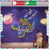  Tranh mica EPeBen dán tường nổi 3d hình Tranh long đầu rồng 2024 decor trang trí cửa hàng, quán ăn 