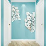  Tranh mica 3d dán tường mẫu tranh bông hoa tráng gương bóng, trang trí phòng khách, phòng bếp 