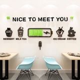  Size lớn Tranh mica dán tường dán nổi hello trang trí cửa ra vào shop quần áo, cafe, spa 