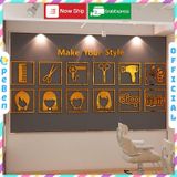  Tranh mica EPeBen dán tường nổi 3d hình các kiểu tóc decor trang trí Salon tóc decor trang trí salon, cửa hàng, spa 