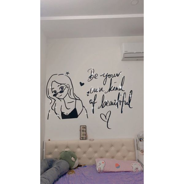  Tranh mica EPeBen dán tường nổi 3d hình Be your own kind of beautiful decor trang trí spa, phòng ngủ, nail 