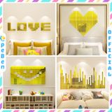  Tranh dán tường mica 3d decor khổ lớn gương khảm phong cách trang trí phòng khách, phòng ngủ 