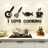  Tranh mica EPeBen dán tường nổi 3d hình dụng cụ bếp decor trang trí phòng bếp nhà ăn cooking nhà hàng 