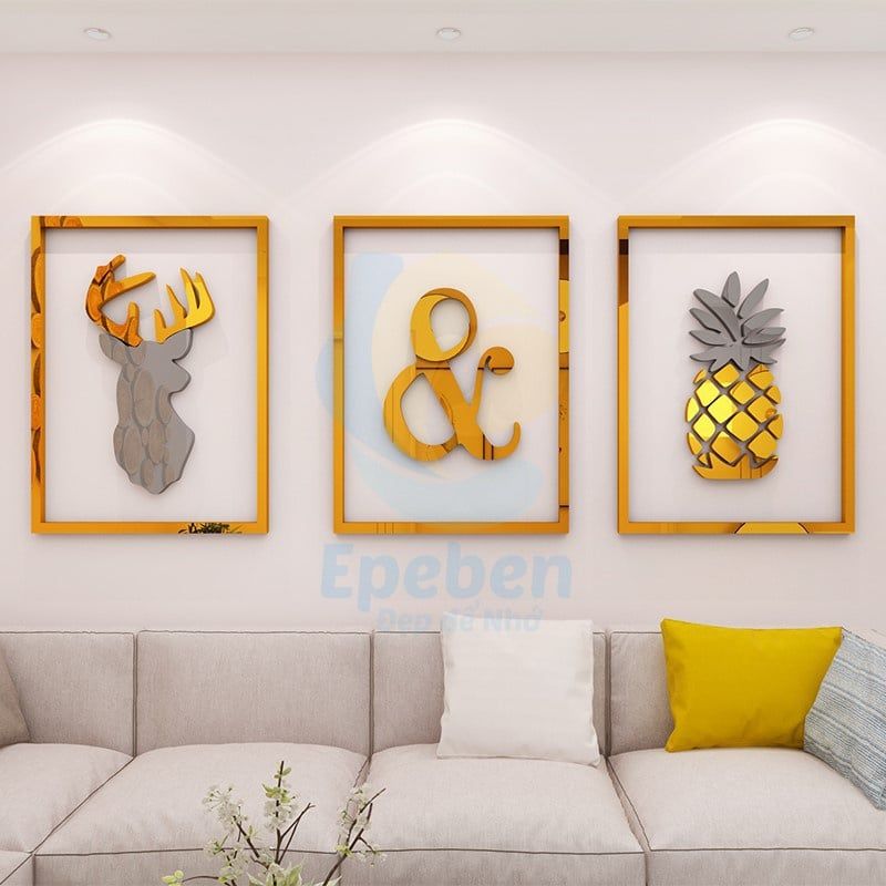  Tranh mica EPeBen dán tường nổi 3d hình phong cách hoạt hình decor trang trí mầm non, phòng cho bé 