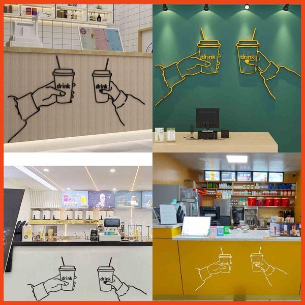  Tranh mica dán tường dán nổi drink trang trí quán cafe, trà sữa 