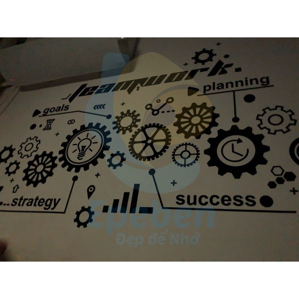  Tranh mica EPeBen dán tường nổi 3d hình làm việc nhóm teamwork décor trang trí tường văn phòng công ty, phòng làm việc 