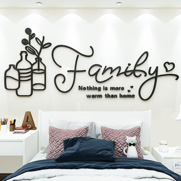  Tranh mica 3d dán tường các mẫu tranh sweet home, we are family trang trí phòng ngủ, phòng khách 