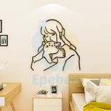  Tranh mica EPeBen dán tường nổi 3d hình tranh cô gái dễ thương decor trang trí, phòng ngủ, phòng cưới 