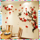  Tranh mica EPeBen dán tường nổi 3d hình hoa đào decor trang trí tết phòng khách, phòng ngủ 