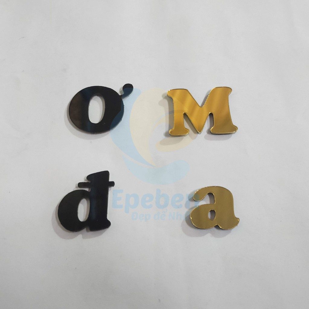  Cao 20/25/30cm font utm cooper black bộ chữ mica trang trí dán nổi trên tường cắt theo yêu cầu từ xưởng tranh epeben 