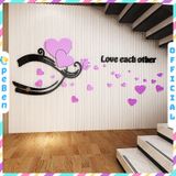  Tranh mica EPeBen dán tường nổi 3d hình chia sẻ yêu thương decor trang trí phòng khách, phòng ngủ 