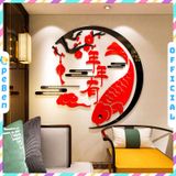  Tranh mica EPeBen dán tường nổi 3d hình Cá Chép PHÚC LỘC THỌ chúc mừng năm mới decor trang trí phòng khách 