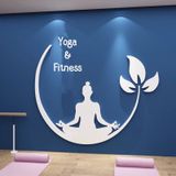  Tranh mica 3d dán tường trang trí phòng tập yoga, thể dục thể thao, shop bán đồ tập 