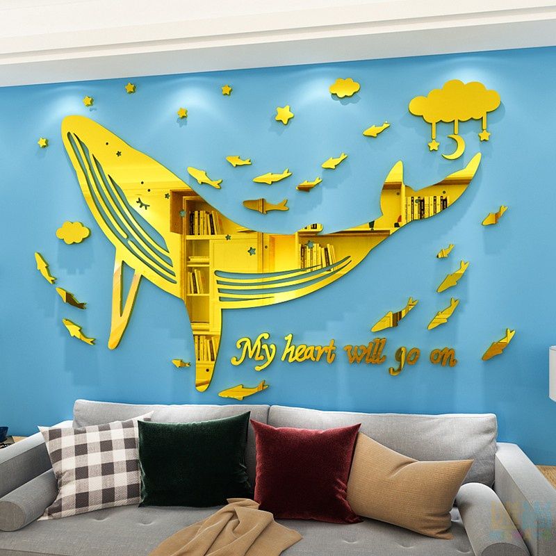  Tranh mica EPeBen dán tường nổi 3d hình Sinh vật diệu kì Trang trí phòng khách, phòng ngủ cho bé, cửa hàng, nhà trẻ 