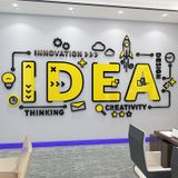  Tranh Mica 3d Dán Tường IDEA, STARTUP, BEST VIEW Trang Trí Văn Phòng Làm Việc, Phòng Tập Gym 