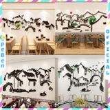 Tranh mica EPeBen dán tường nổi 3d hình tranh mặc thủy decor trang trí quán ăn, nhà hàng, quán nhậu 
