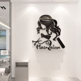  Tranh Mica 3d Dán Tường Salon Tóc Nữ, Barber Tóc Nam Trang Trí Salon Tóc, Tiệm Cắt Tóc 