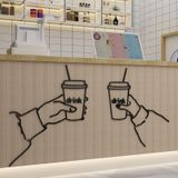  Tranh mica EPeBen dán tường nổi 3d hình welcome coffee, bông hồng decor trang trí quán cafe, trà sữa, quán ăn, nhà hàng 