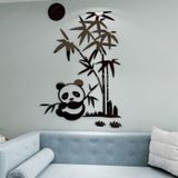  Tranh mica EPeBen dán tường nổi 3d hình gấu trúc ngồi khóm trúc decor trang trí quán ăn nhà hàng, phòng ngủ 