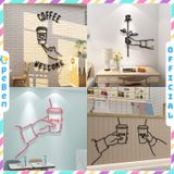  Tranh mica EPeBen dán tường nổi 3d hình welcome coffee, bông hồng decor trang trí quán cafe, trà sữa, quán ăn, nhà hàng 