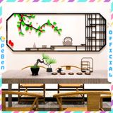  Tranh mica EPeBen dán tường nổi 3d hình bàn tiệc trà mùa xuân decor trang trí phòng khách, nhà cửa 