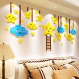  Tranh mica EPeBen dán tường nổi 3d hình hoạt hình bầu trời đầy sao dễ thương decor trang trí mầm non 