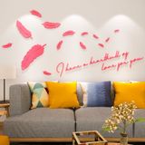 Tranh mica EPeBen dán tường nổi 3d hình lông vũ decor trang trí phòng khách phòng ngủ phong cách hiện đại 