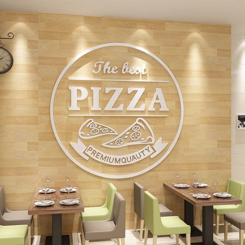  Tranh mica EPeBen dán tường nổi 3d hình miếng bánh pizza trang trí cửa hàng bánh, nhà hàng đồ ăn nhanh, burger, gà rán 
